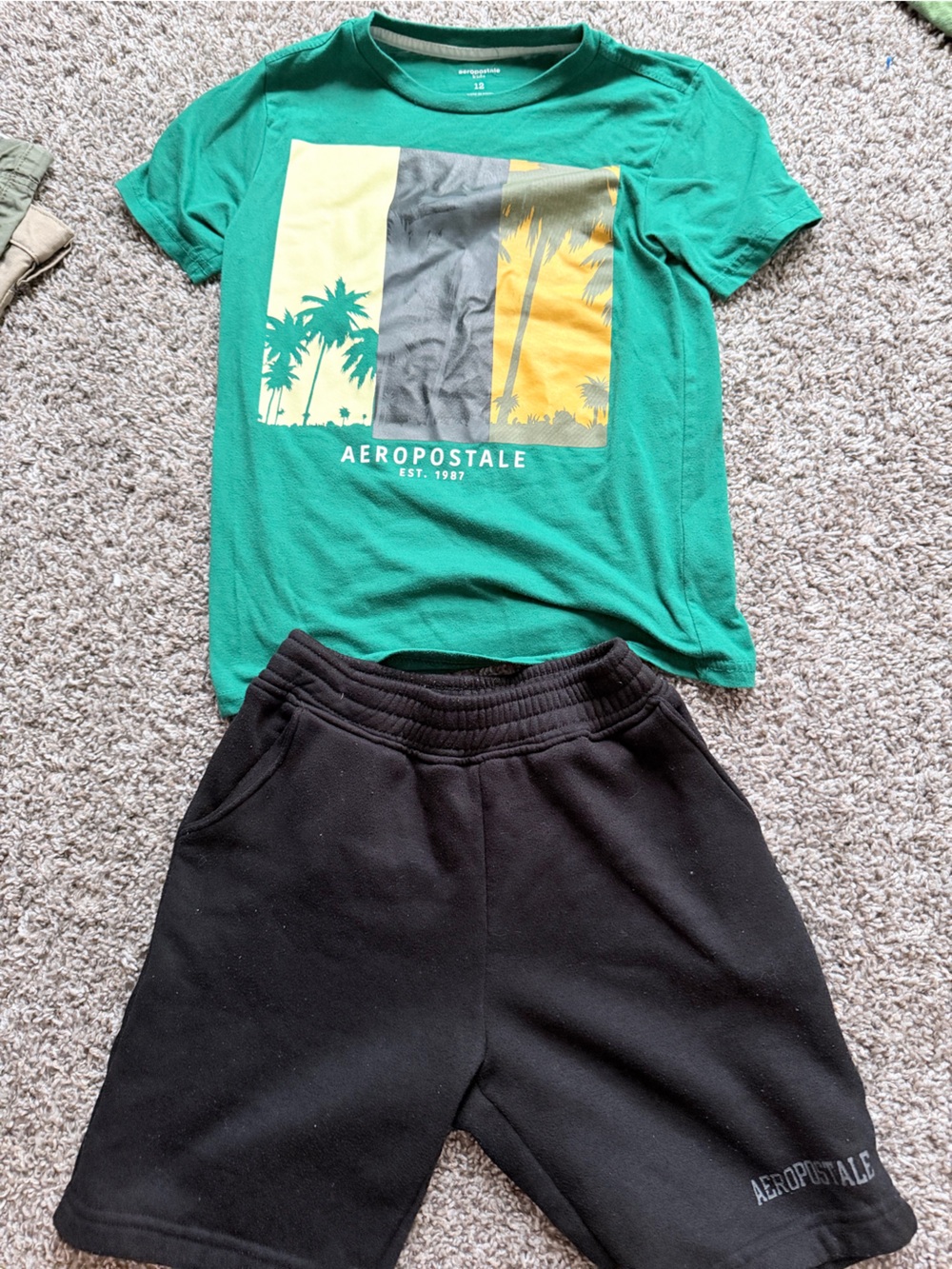 Aeropostale Black Knit Boys Shorts